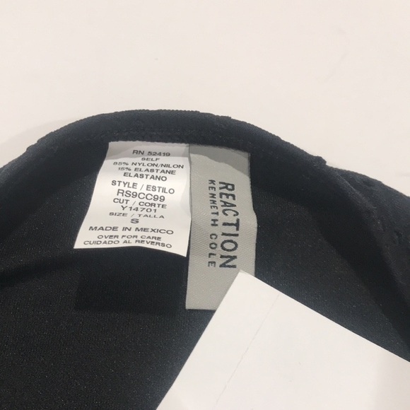 Kenneth Cole reaction black bikini bottom high top size S NWT - Picture 3 of 5